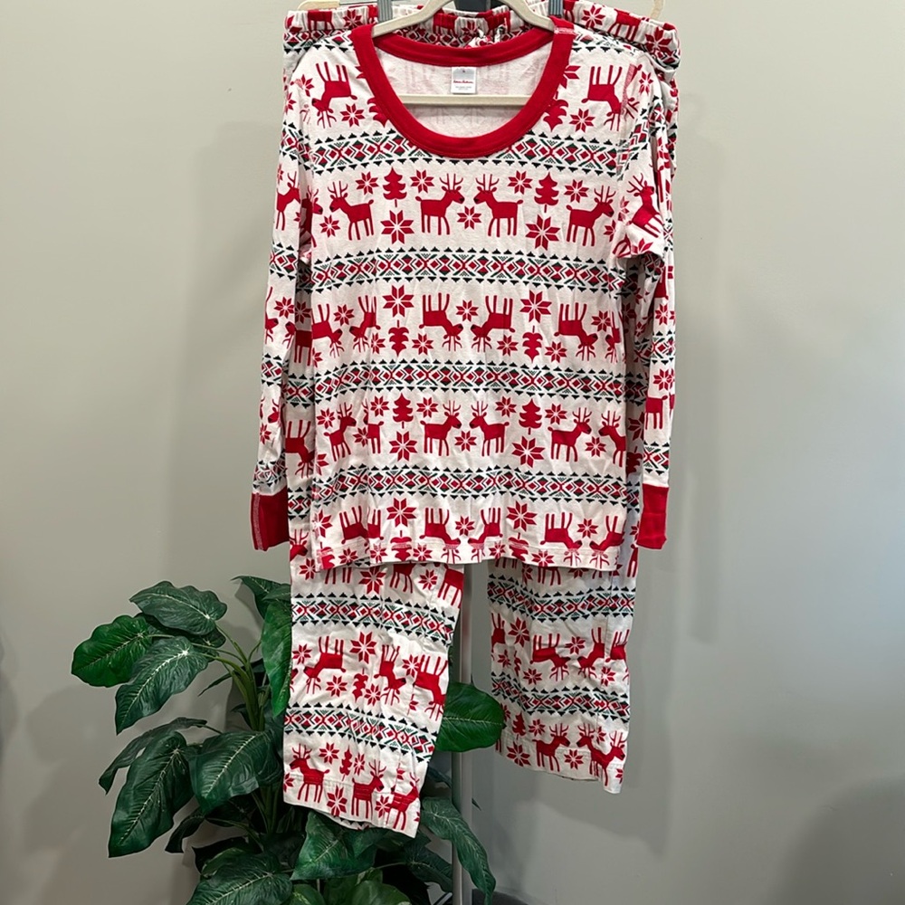 Hanna Andersson Adult Dear Deer Pajama Set - Picture 1 of 12